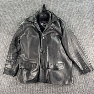London Brando Leather Jacket Men Medium Sherpa Lined Remove Bomber Vintage Coat